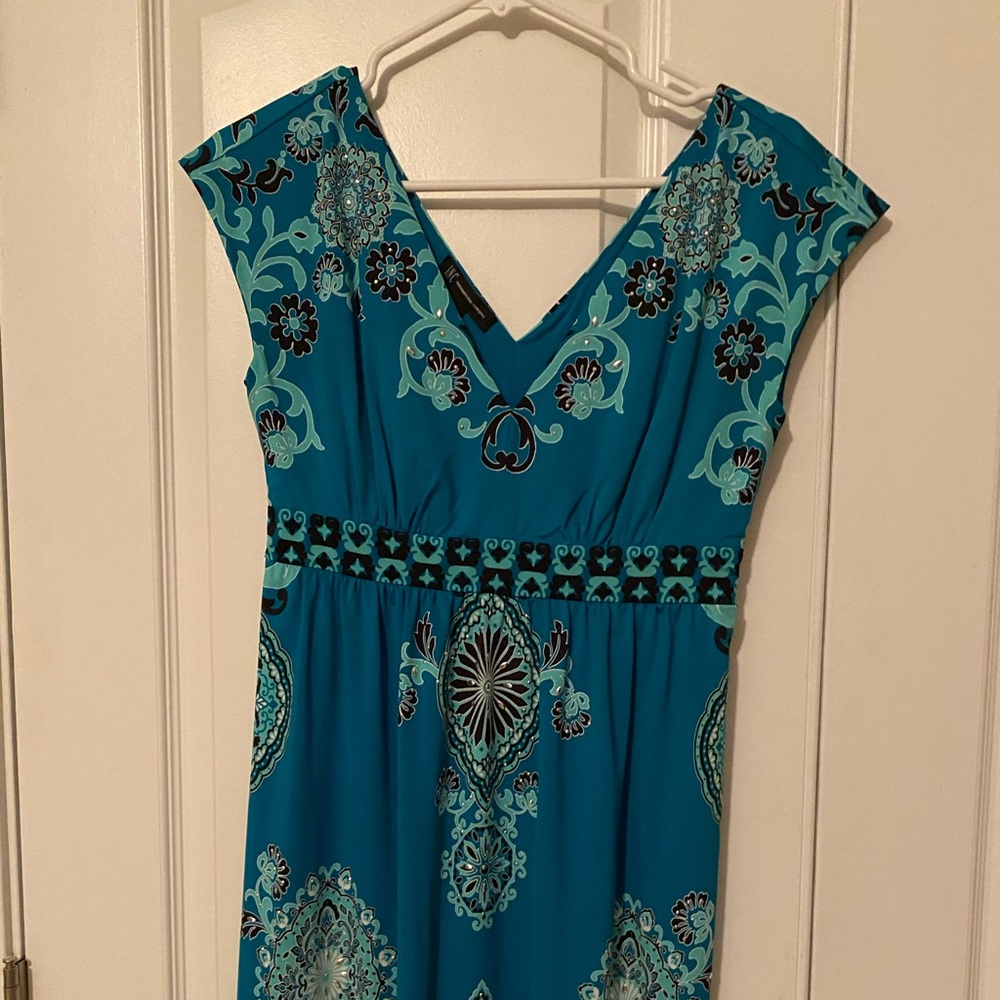 Blue empire waist dress